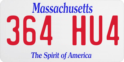 MA license plate 364HU4