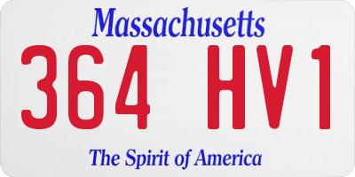 MA license plate 364HV1
