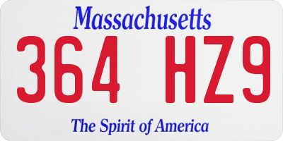 MA license plate 364HZ9
