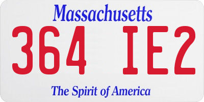 MA license plate 364IE2