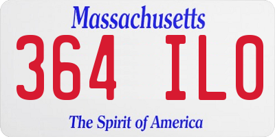 MA license plate 364IL0