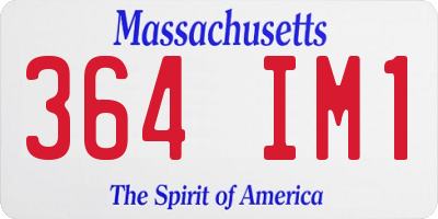 MA license plate 364IM1