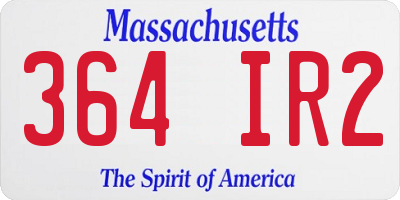 MA license plate 364IR2