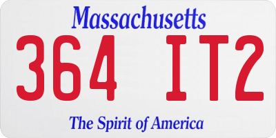 MA license plate 364IT2