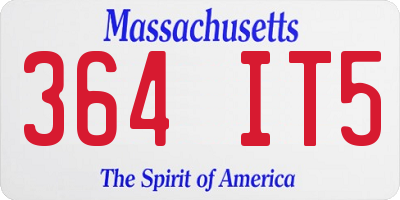 MA license plate 364IT5