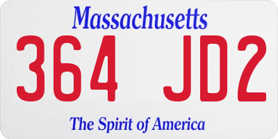 MA license plate 364JD2