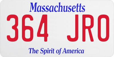MA license plate 364JR0