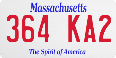 MA license plate 364KA2