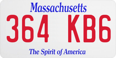 MA license plate 364KB6