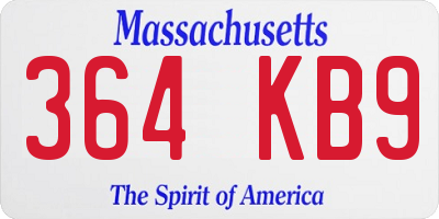 MA license plate 364KB9