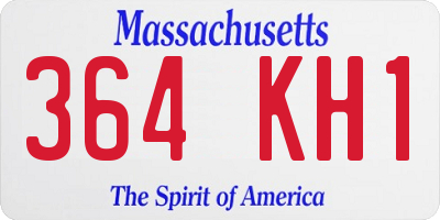 MA license plate 364KH1