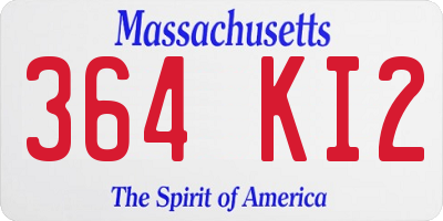 MA license plate 364KI2