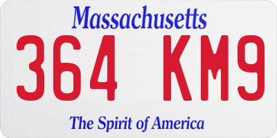 MA license plate 364KM9