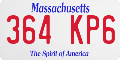 MA license plate 364KP6