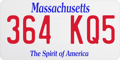 MA license plate 364KQ5