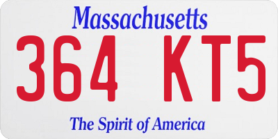 MA license plate 364KT5