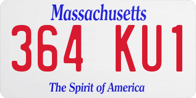 MA license plate 364KU1