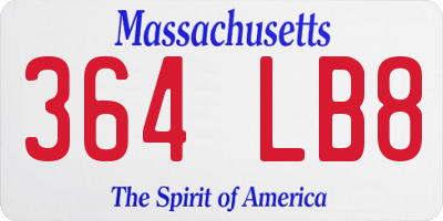 MA license plate 364LB8
