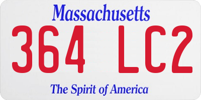 MA license plate 364LC2