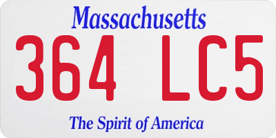 MA license plate 364LC5