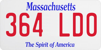 MA license plate 364LD0