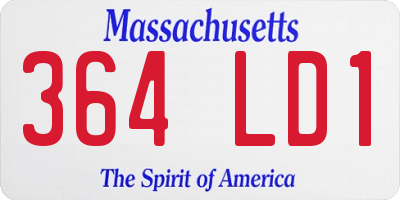 MA license plate 364LD1
