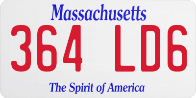 MA license plate 364LD6