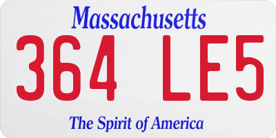 MA license plate 364LE5