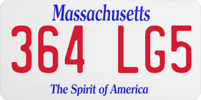 MA license plate 364LG5