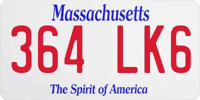 MA license plate 364LK6