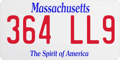 MA license plate 364LL9
