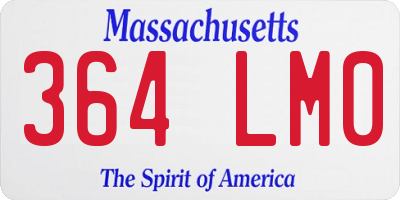 MA license plate 364LM0