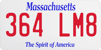 MA license plate 364LM8