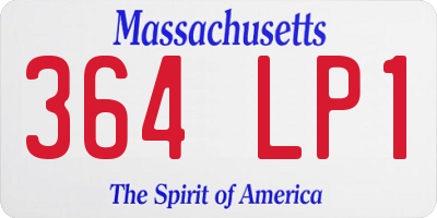 MA license plate 364LP1