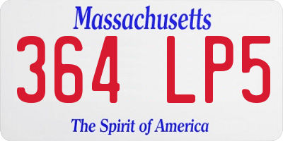 MA license plate 364LP5