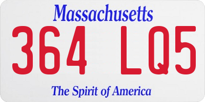 MA license plate 364LQ5
