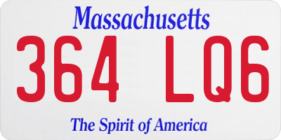MA license plate 364LQ6