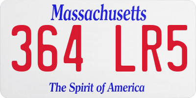 MA license plate 364LR5