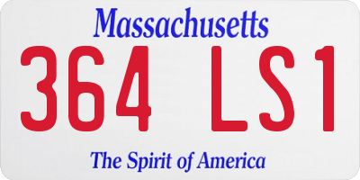 MA license plate 364LS1