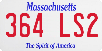 MA license plate 364LS2