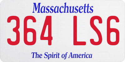 MA license plate 364LS6