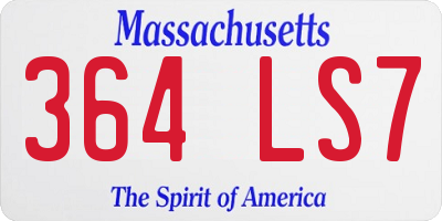 MA license plate 364LS7