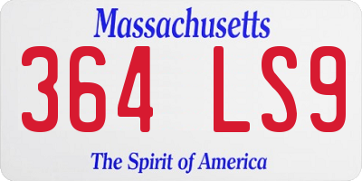 MA license plate 364LS9