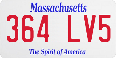 MA license plate 364LV5