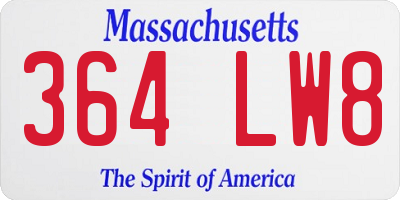 MA license plate 364LW8