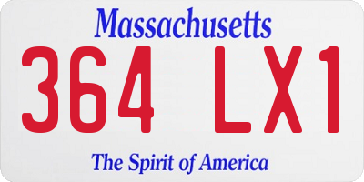MA license plate 364LX1