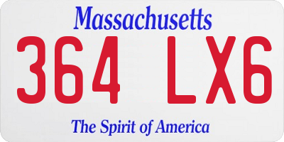 MA license plate 364LX6