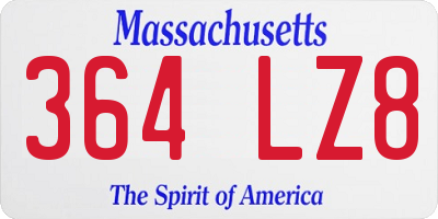 MA license plate 364LZ8