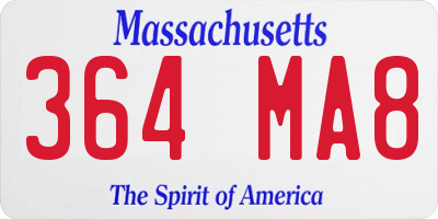 MA license plate 364MA8