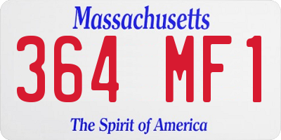 MA license plate 364MF1